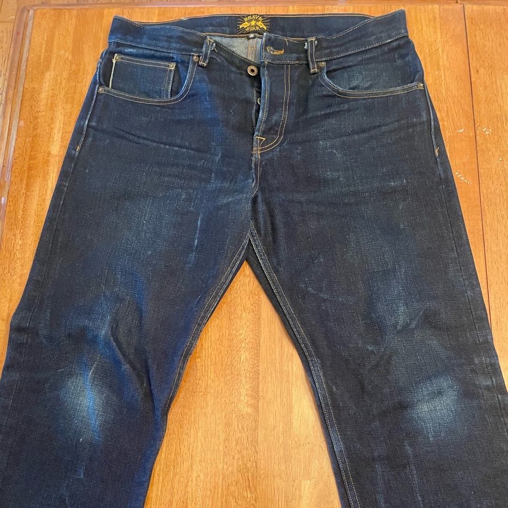 Bravestar 20oz straight raw selvedge denim sz 36